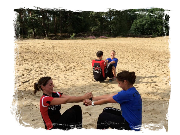 Bootcamp oefeningen met medebootcampers